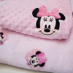 Blanket Set Disney Minnie Mouse Pink